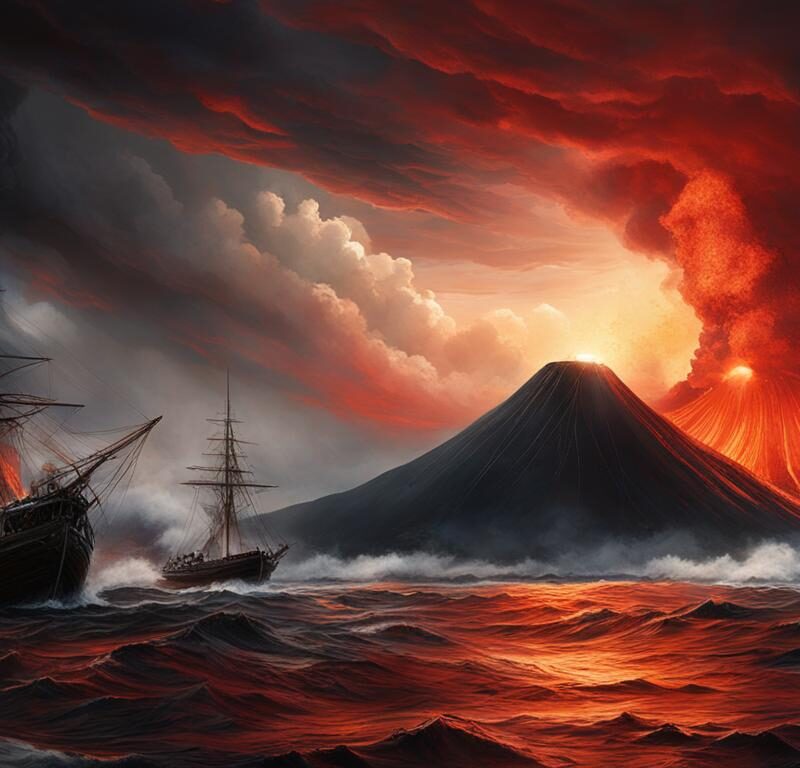 Krakatoa eruption image