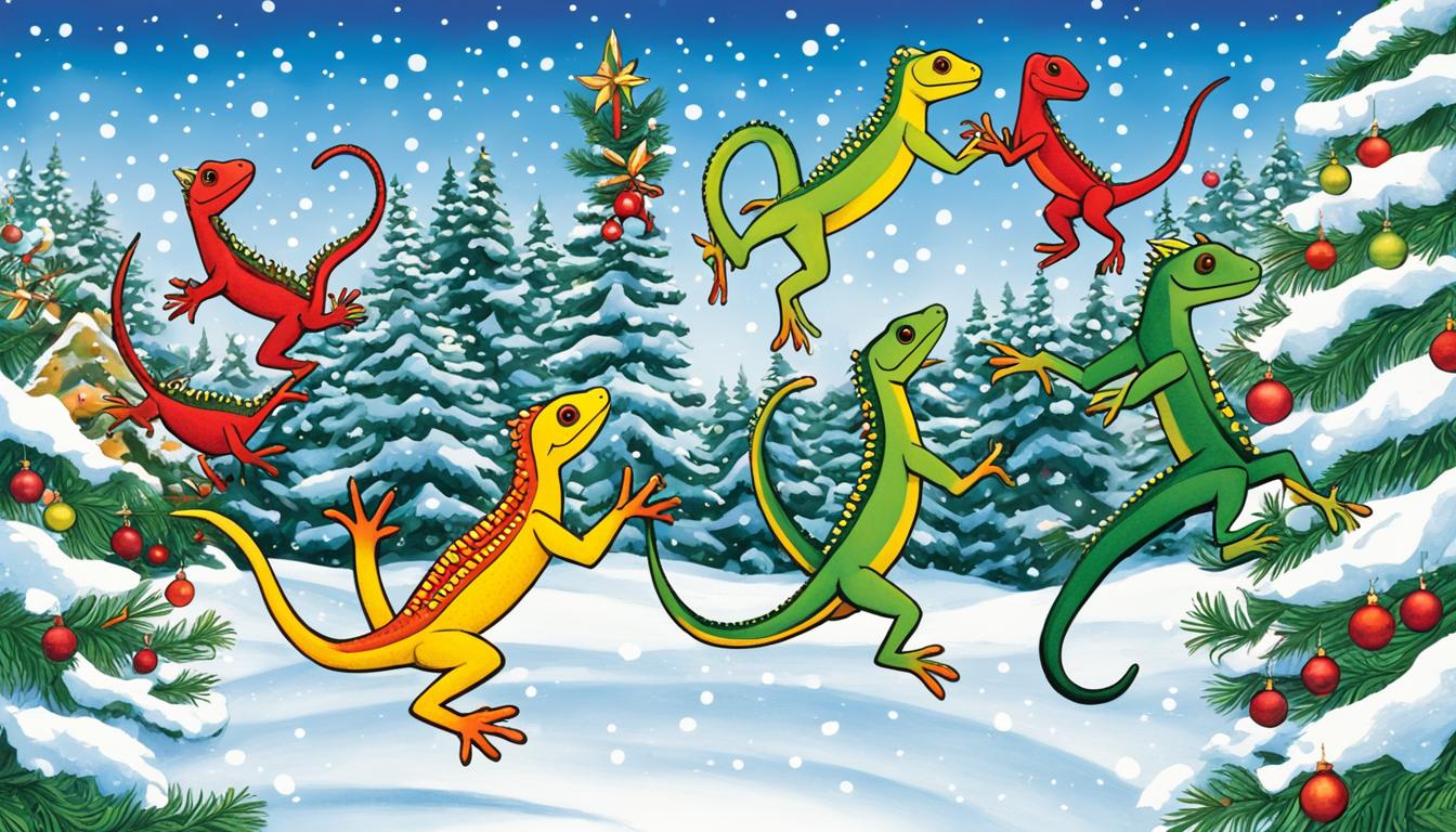 Twelve Lizards Leaping: A New Twelve Days of Christmas by Jan Brennan