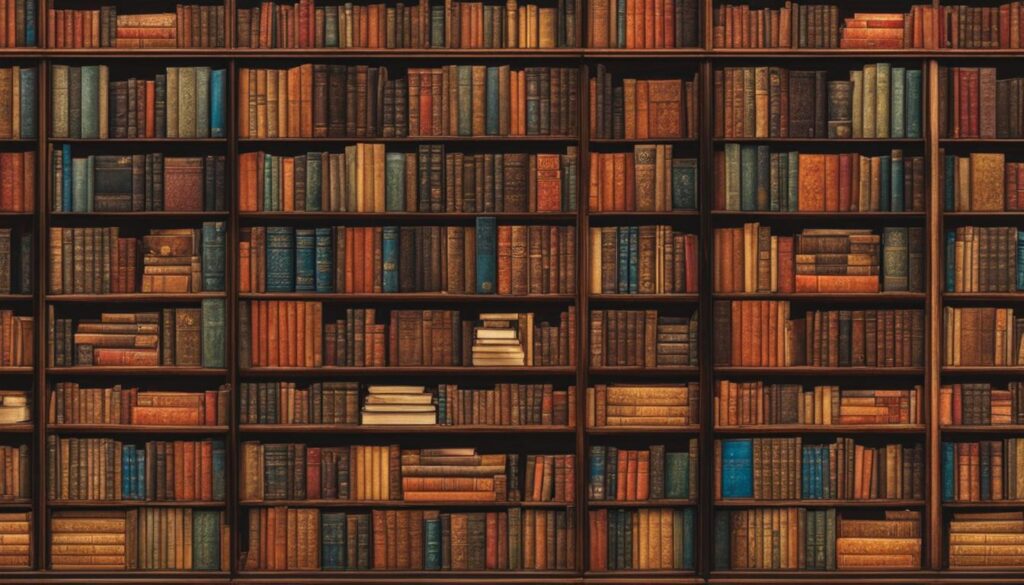 bookshelves with books